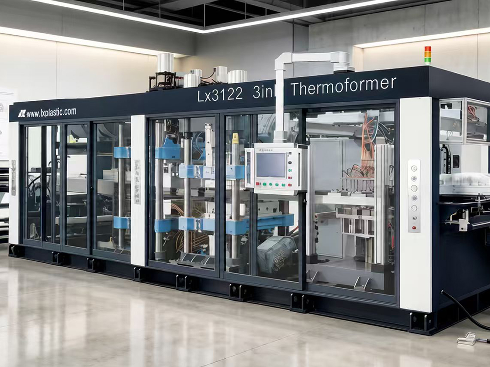 Thermoforming Trays, Lids & Clamshells on One Multi-Station Line