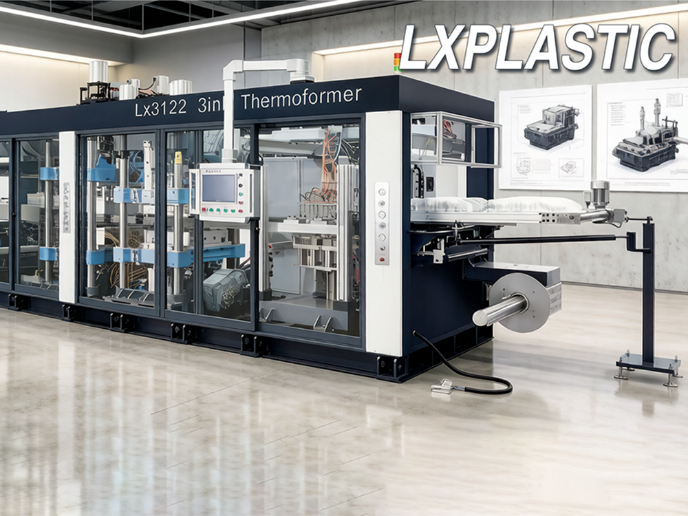 Thermoforming Trays, Lids & Clamshells on One Multi-Station Line